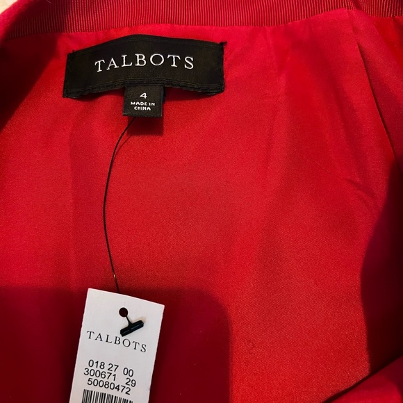 Talbots Red Black Tartan Plaid Wool Blend Skirt Preppy Capsule Staple - Picture 3 of 6